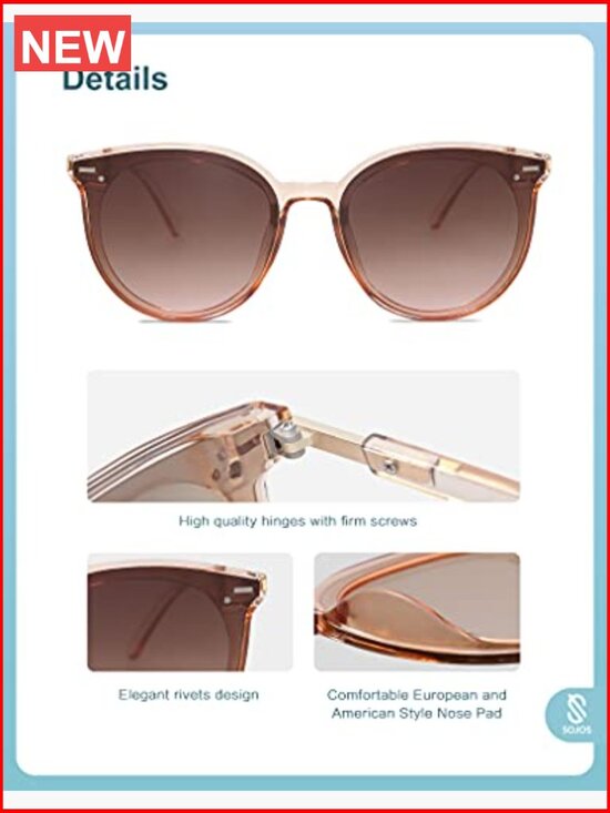 Classic Round Retro Vintage Sunglasses Large Frame UV400 Protection Unisex Adult main image 4